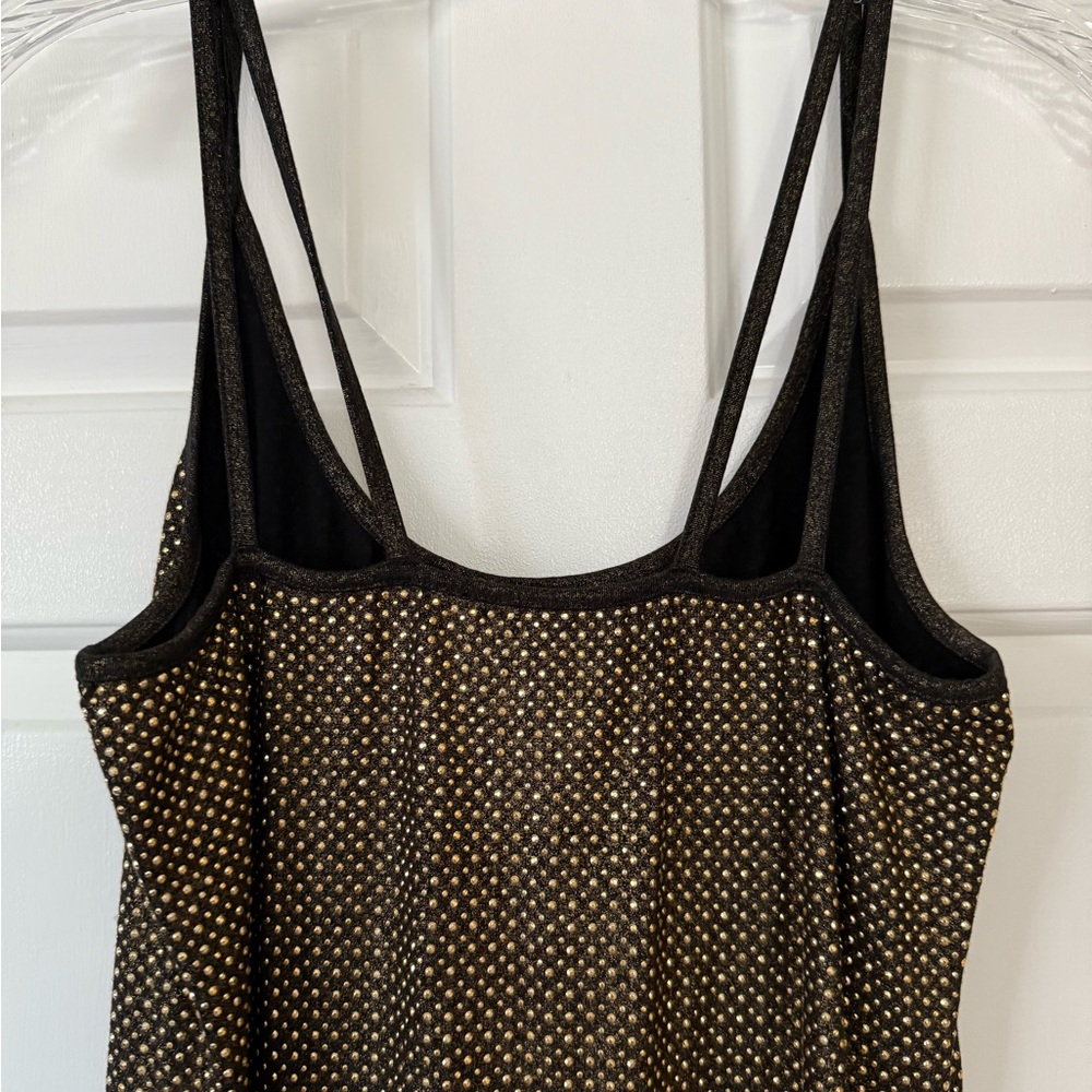 Black and Gold Rhinestone Dress - Picture 5 of 7